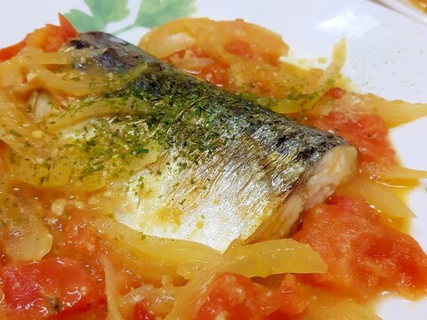 青魚をおいしく(^^)塩サバのトマト味噌煮♪